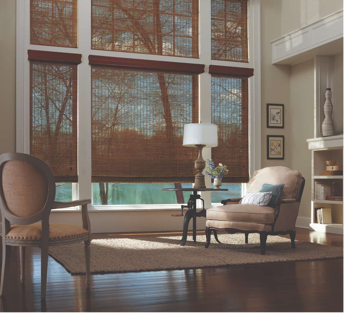 Adding Visual Interest to Your Windows Near Jupiter, Florida (FL) including woven woods and roman shades.